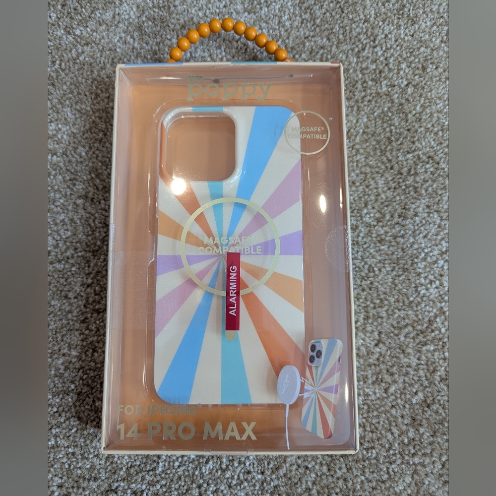 NIB XO Poppy iPhone 14 Pro Max Phone Case Sunburst Magsafe Compatible
